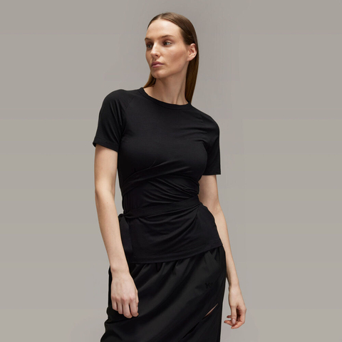 adidas Originals阿迪三叶草2025女子W TNC SS TEE针织无领短TJD6002