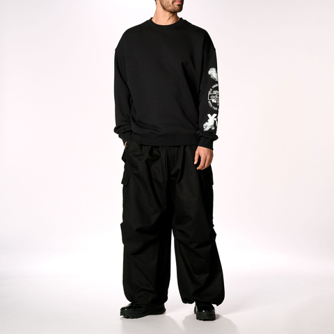 adidas Originals阿迪三叶草2025男子GFX CREW针织无帽卫衣JX4749