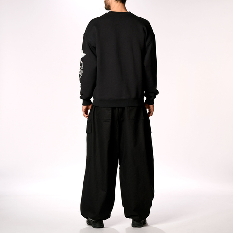 adidas Originals阿迪三叶草2025男子GFX CREW针织无帽卫衣JX4749