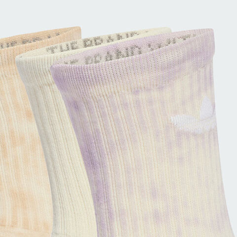 adidas Originals阿迪三叶草2025中性TIE DYE CR S 3P中袜优惠装JY0238