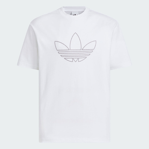 adidas Originals阿迪三叶草2025男子GRFX TEE Q1针织无领短TKE4011