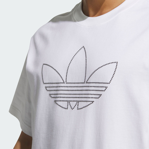 adidas Originals阿迪三叶草2025男子GRFX TEE Q1针织无领短TKE4011