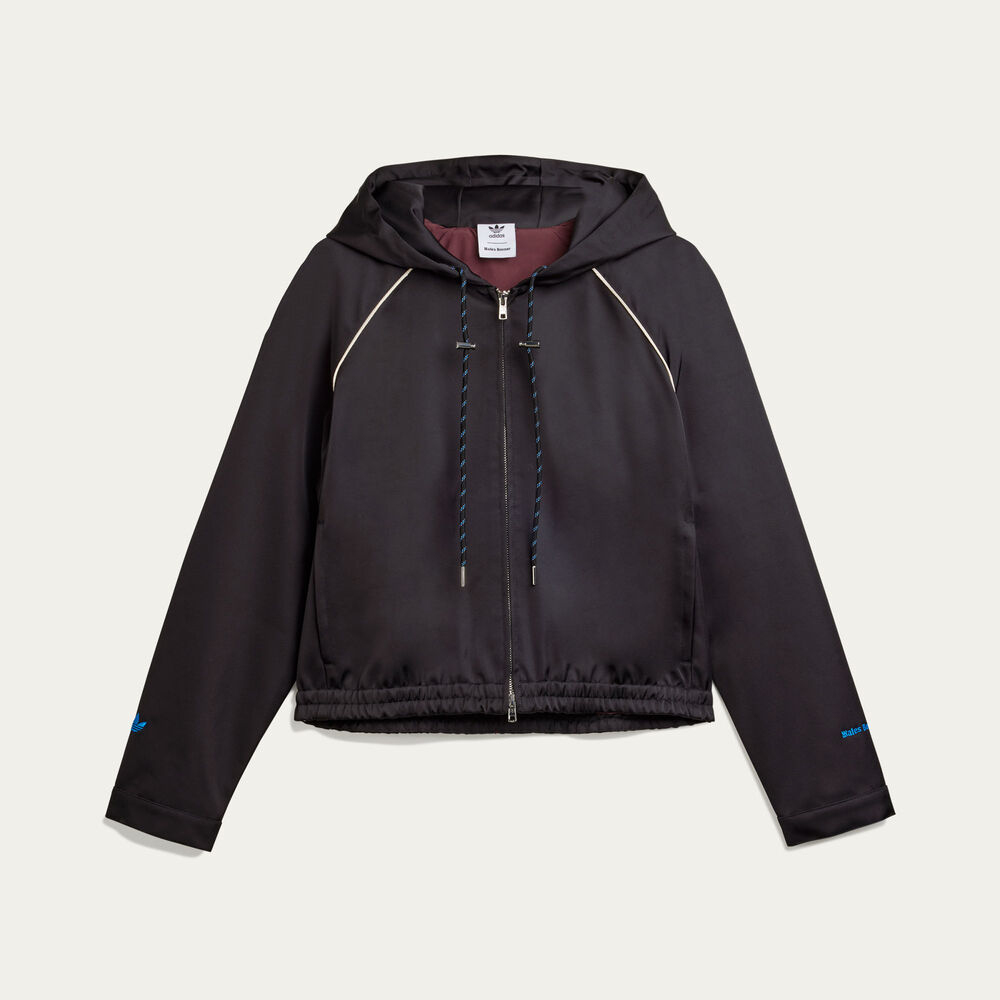 adidas Originals阿迪三叶草2025女子WB W SATIN HOOD梭织连帽外套JW1110