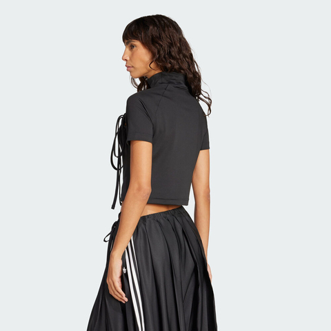 adidas Originals阿迪三叶草2025女子RIBBON CROP TOP针织无领短TJX2537