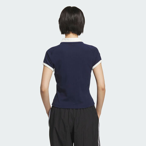 adidas Originals阿迪三叶草2025女子SHORT POLO针织有领短TKF9610
