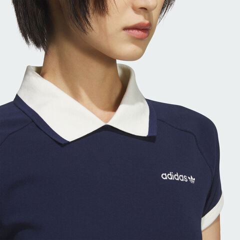 adidas Originals阿迪三叶草2025女子SHORT POLO针织有领短TKF9610