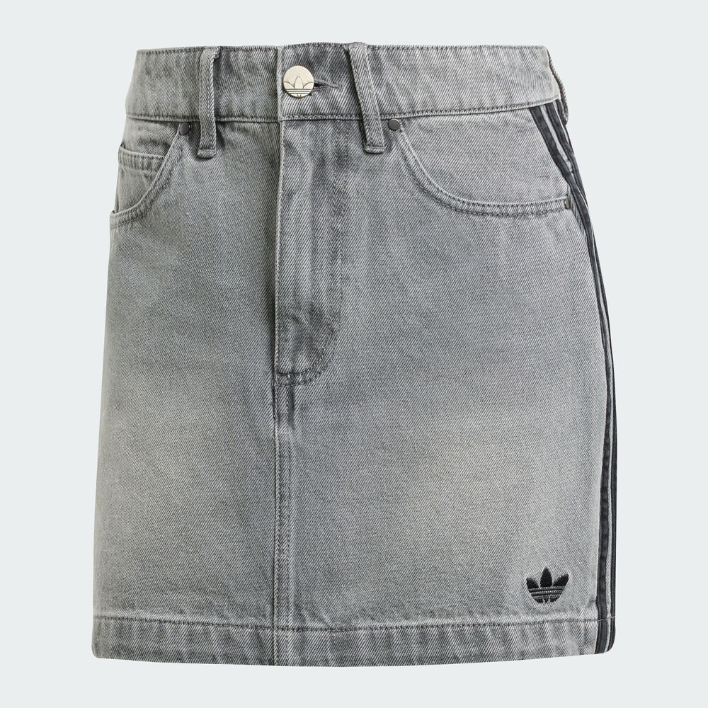 adidas Originals阿迪三叶草2025女子DENIM MINI SKT牛仔短裙JW2657