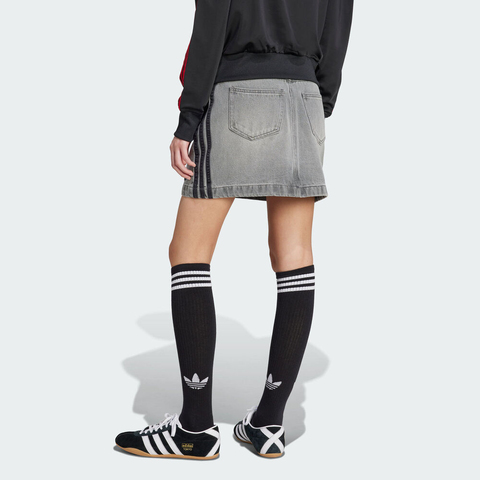 adidas Originals阿迪三叶草2025女子DENIM MINI SKT牛仔短裙JW2657