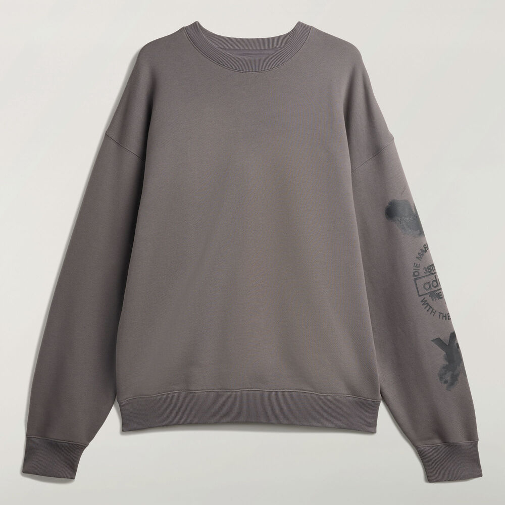 adidas Originals阿迪三叶草2025男子GFX CREW针织无帽卫衣KE5083