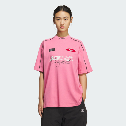 adidas Originals阿迪三叶草2025女子MOTO GFX TEE W针织无领短TKG6679