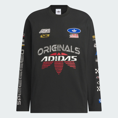 adidas Originals阿迪三叶草2025男子MOTO GFX T LS M针织无领长TKH1199