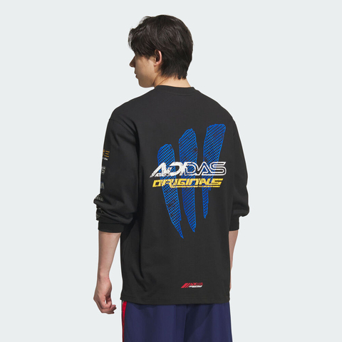 adidas Originals阿迪三叶草2025男子MOTO GFX T LS M针织无领长TKH1199