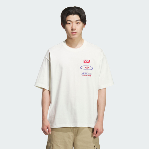 adidas Originals阿迪三叶草2025男子MOTO GFX T SS M针织无领短TKH1198