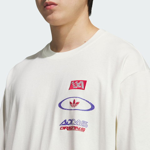 adidas Originals阿迪三叶草2025男子MOTO GFX T SS M针织无领短TKH1198