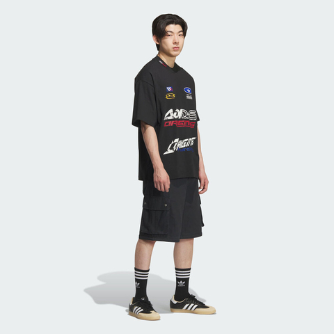 adidas Originals阿迪三叶草2025男子MOTO TEE SS M针织无领短TKH1195