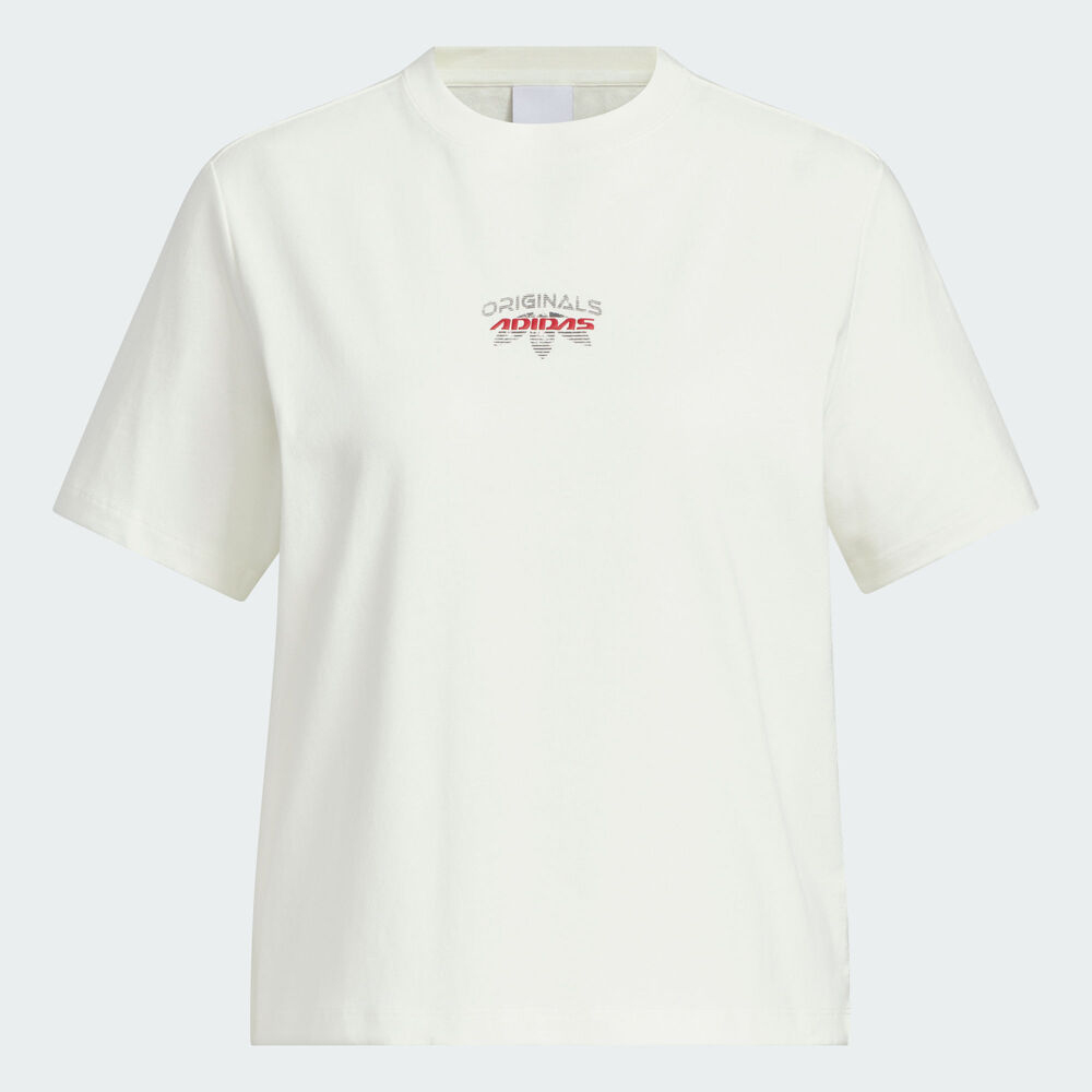 adidas Originals阿迪三叶草2025女子MOTO GFX TEE W针织无领短TKG6680