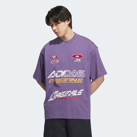 adidas Originals阿迪三叶草2025男子MOTO TEE SS M针织无领短TKH1196