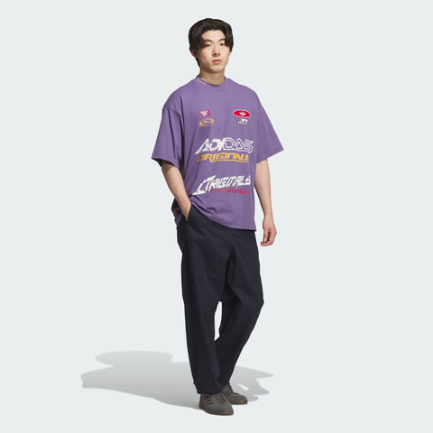 adidas Originals阿迪三叶草2025男子MOTO TEE SS M针织无领短TKH1196