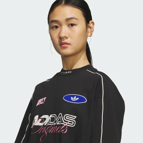 adidas Originals阿迪三叶草2025女子MOTO GFX TEE W针织无领短TKG6678