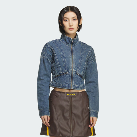adidas Originals阿迪三叶草2025女子DENIM JKT牛仔外套KH1183