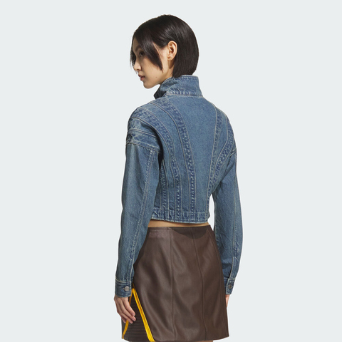 adidas Originals阿迪三叶草2025女子DENIM JKT牛仔外套KH1183