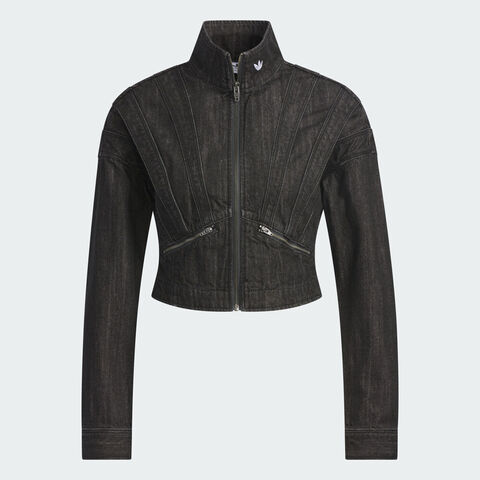 adidas Originals阿迪三叶草2025女子DENIM JKT牛仔外套KH1185