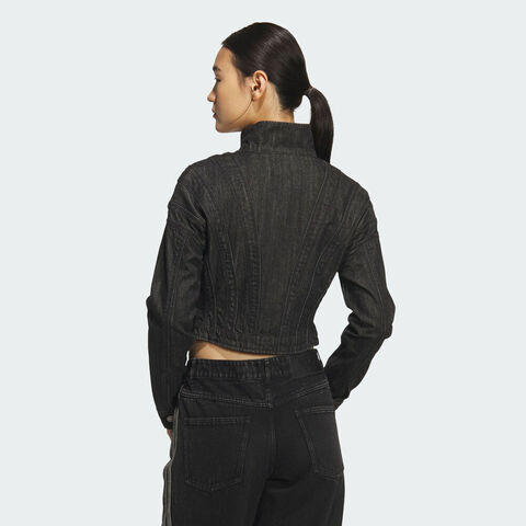 adidas Originals阿迪三叶草2025女子DENIM JKT牛仔外套KH1185