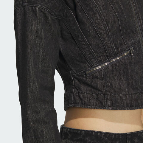 adidas Originals阿迪三叶草2025女子DENIM JKT牛仔外套KH1185