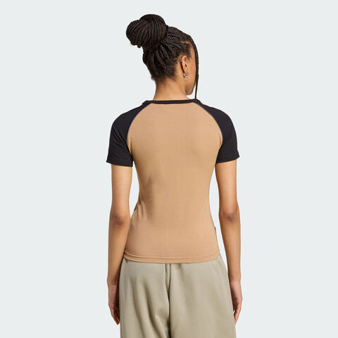 adidas Originals阿迪三叶草2025女子3S SLIM TEE针织无领短TJV7192