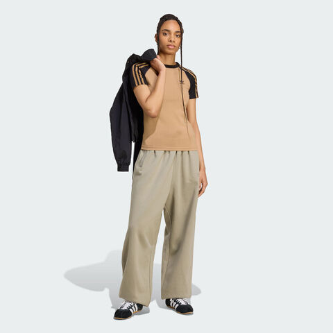 adidas Originals阿迪三叶草2025女子3S SLIM TEE针织无领短TJV7192