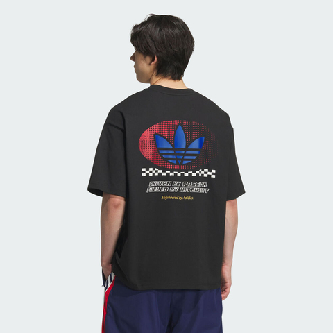 adidas Originals阿迪三叶草2025男子MOTO GFX T SS M针织无领短TKH1197