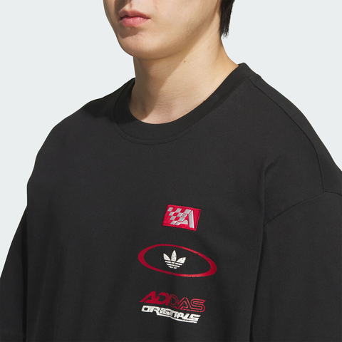 adidas Originals阿迪三叶草2025男子MOTO GFX T SS M针织无领短TKH1197