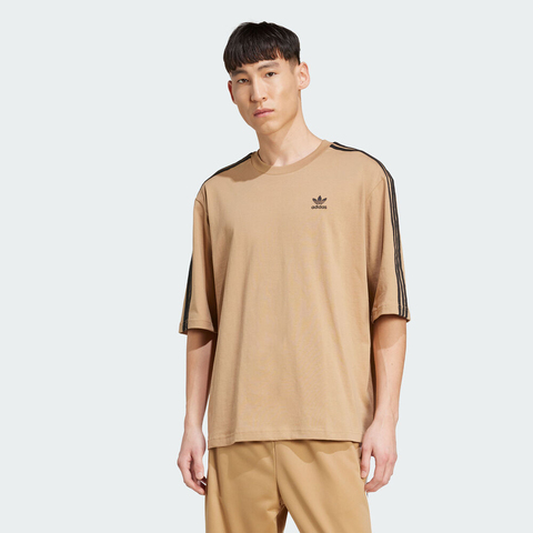 adidas Originals阿迪三叶草2025男子Oversize tee针织无领短TJY1397
