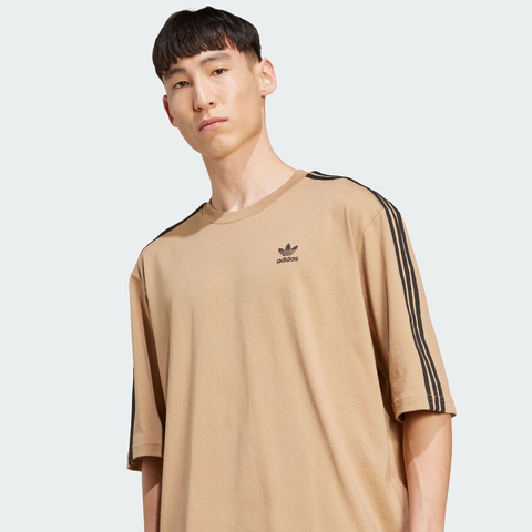 adidas Originals阿迪三叶草2025男子Oversize tee针织无领短TJY1397