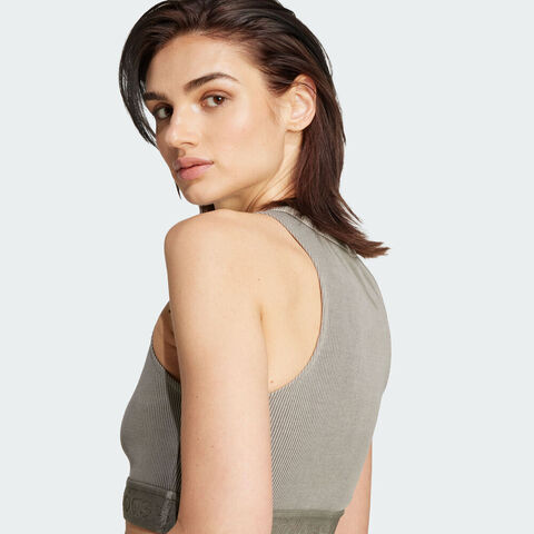 adidas Originals阿迪三叶草2025女子RIB TOP WASH休闲背心JW3586