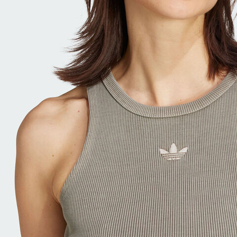 adidas Originals阿迪三叶草2025女子RIB TOP WASH休闲背心JW3586