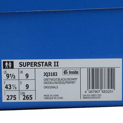 adidas Originals阿迪三叶草2025中性SUPERSTAR IIORI-CLASSICJQ3183