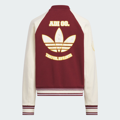 adidas Originals阿迪三叶草2025男大童JK BB BOMBER JK针织无帽外套KG6620