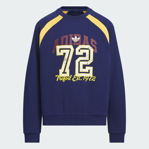 adidas Originals阿迪三叶草2025男大童JK BB CREW 9针织无帽卫衣KG6617