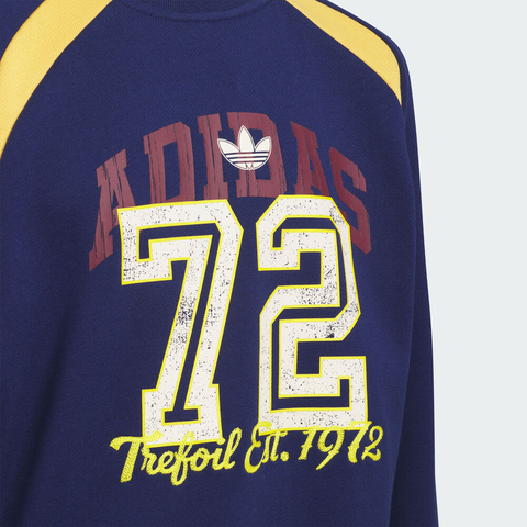 adidas Originals阿迪三叶草2025男大童JK BB CREW 9针织无帽卫衣KG6617