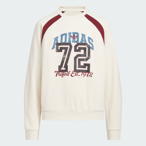 adidas Originals阿迪三叶草2025男大童JK BB CREW 9针织无帽卫衣KG6618