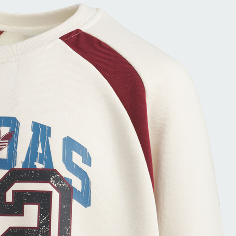 adidas Originals阿迪三叶草2025男大童JK BB CREW 9针织无帽卫衣KG6618