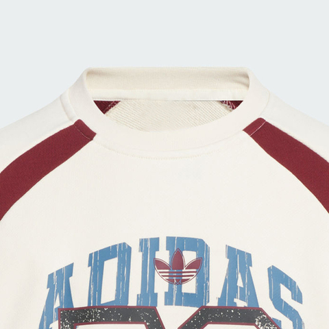 adidas Originals阿迪三叶草2025男大童JK BB CREW 9针织无帽卫衣KG6618