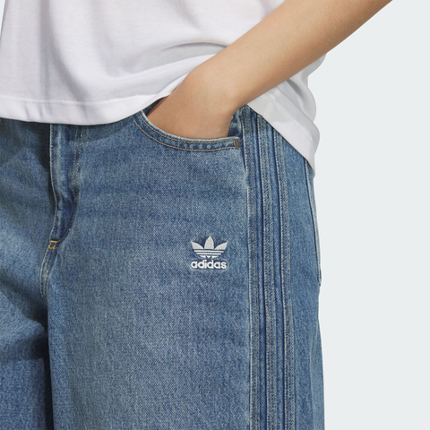 adidas Originals阿迪三叶草2025女子DENIM JORT牛仔短裤KB5432