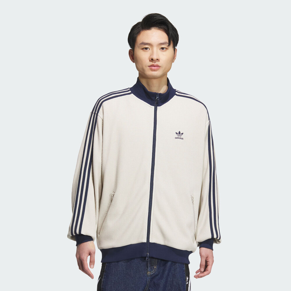 adidas Originals阿迪三叶草2025男子KNIT TRACK TOP针织无帽外套KC2618