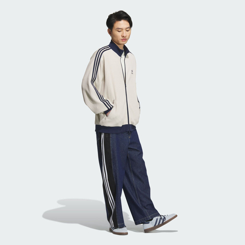 adidas Originals阿迪三叶草2025男子KNIT TRACK TOP针织无帽外套KC2618