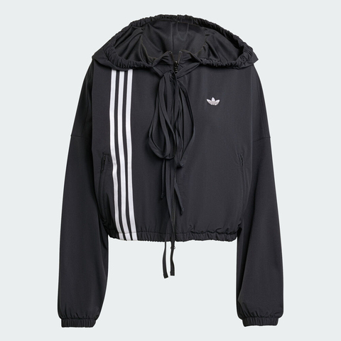 adidas Originals阿迪三叶草2025女子RIBBON TRACKTOP梭织连帽外套JX2698