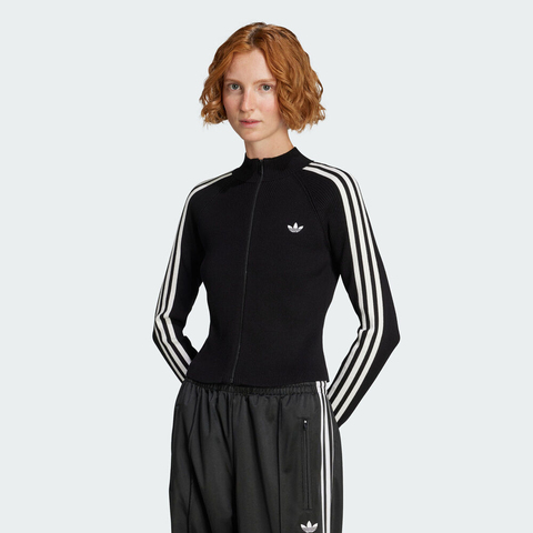 adidas Originals阿迪三叶草2025女子SLIM KNIT TT针织无帽外套JY2597
