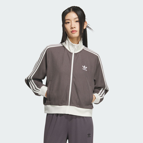 adidas Originals阿迪三叶草2025女子KNIT TT针织无帽外套KC2650