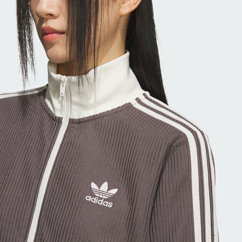 adidas Originals阿迪三叶草2025女子KNIT TT针织无帽外套KC2650